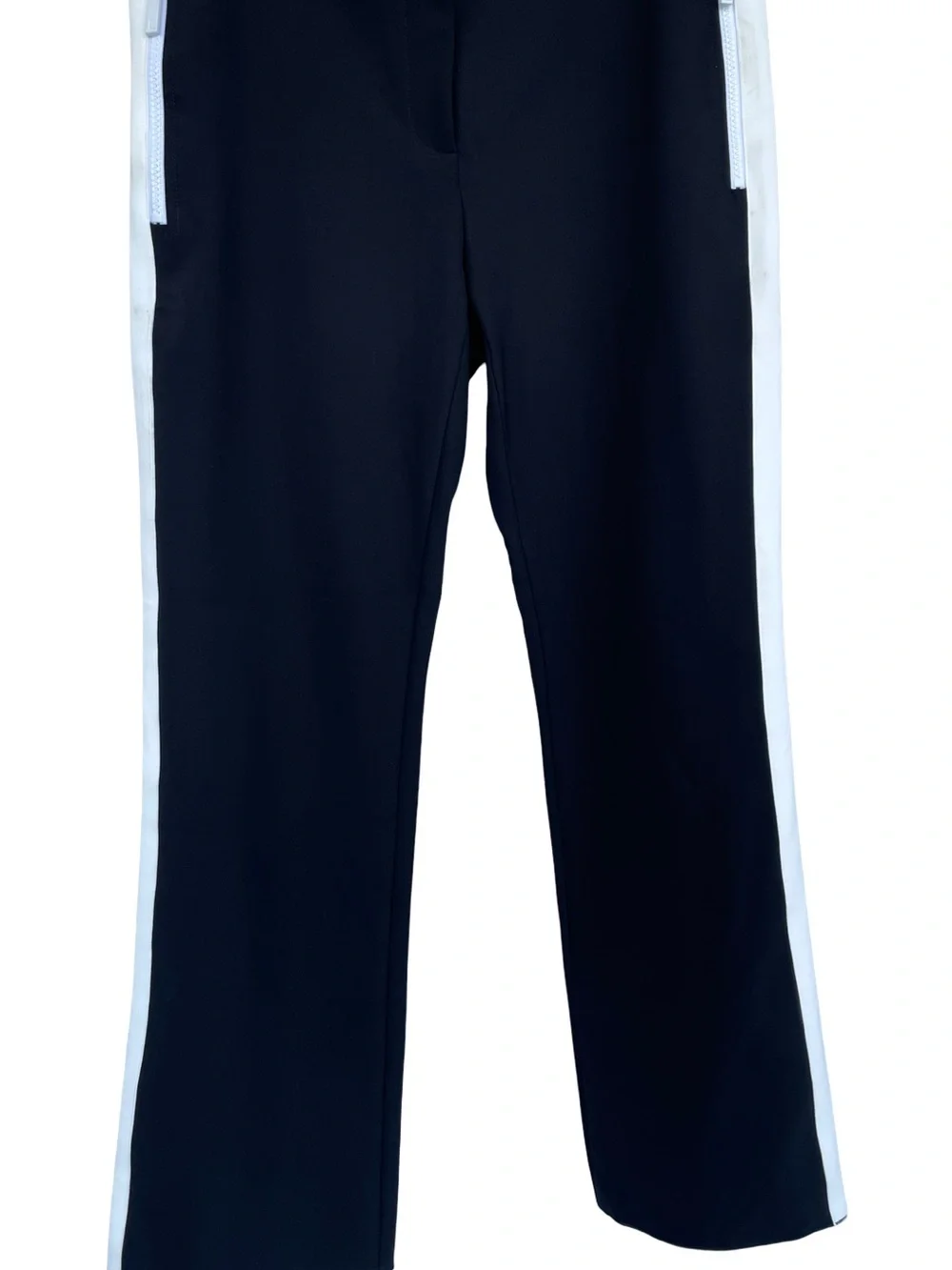 Lafayette 148 New York Black Trousers with White Side Stripe